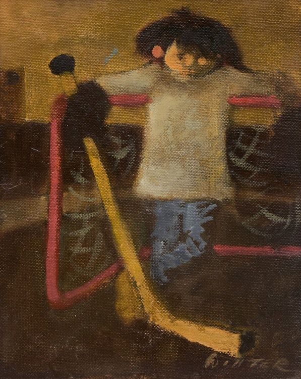 Artwork by William Arthur Winter, Goalie