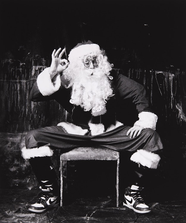 Artwork by Marcus Leatherdale, Keith Haring as Santa Claus