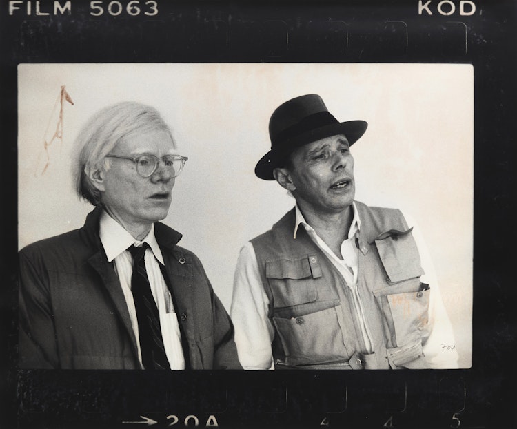 Artwork by Zoa (Brigitte Müller-Fehn), Joseph Beuys and Andy Warhol in New York, 1979
