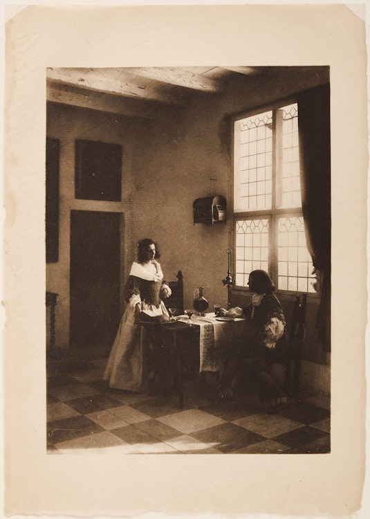 Artwork by Guido Rey, Two Views: A Flemish Interior and The Letter