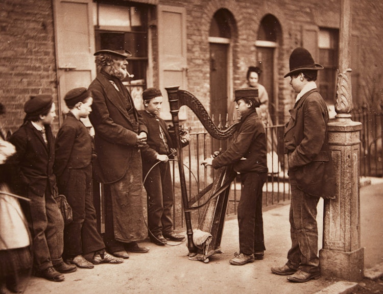 Artwork by John Thomson, Italian Street Musicians