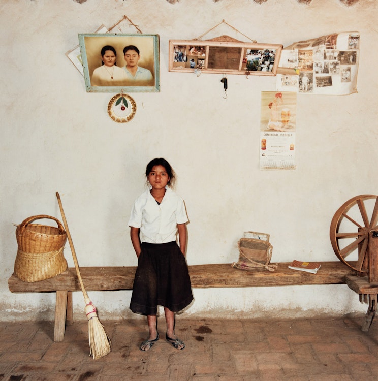 Artwork by Rafael Goldchain, Little Weaver, Teotitlán del Valle, Oaxaca, Mexico