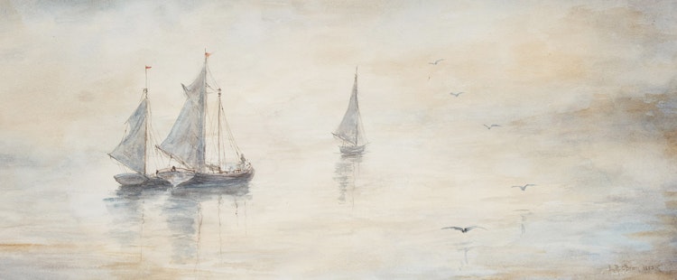 Artwork by Lucius Richard O'Brien, Marine scene