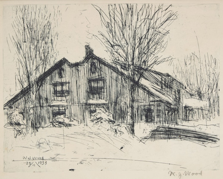 Artwork by William John Wood, Homestead, 1933