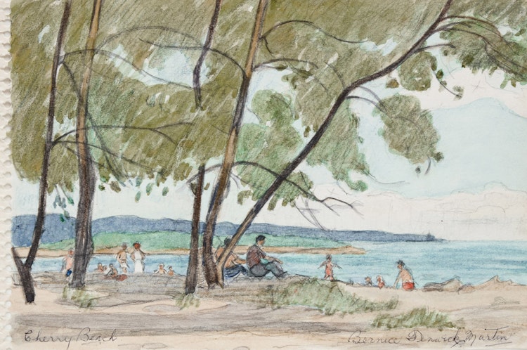 Artwork by Bernice Fenwick Martin, Cherry Beach, 1956