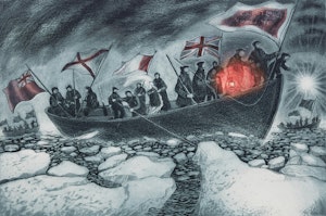 Artwork by David Lloyd Blackwood, Wedding on Deer Island, 2020