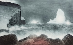 Artwork by David Lloyd Blackwood, April Iceberg off Bragg's Island, 1976