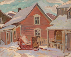 Artwork by Alexander Young Jackson, Sleigh at the Front Door; After the Storm, circa 1930