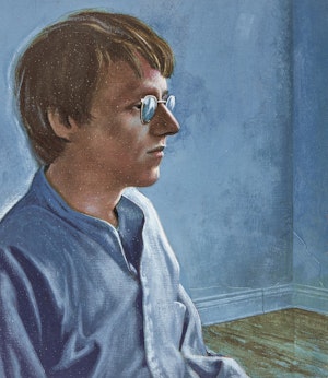 Artwork by Richard S. Halstead, Portrait of a Man with Glasses