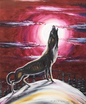 Artwork by Carl Ray, The Wolf