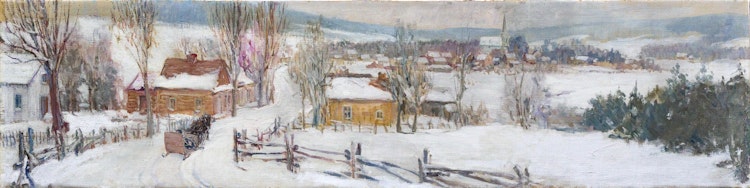 Artwork by Frederick William Hutchison, Going To Mass