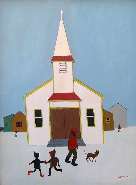 Artwork by Ted Harrison,  R. C. Church