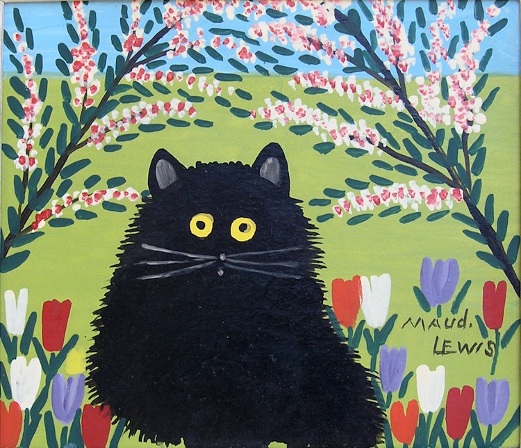 Artwork by Maud Lewis, Black Cat