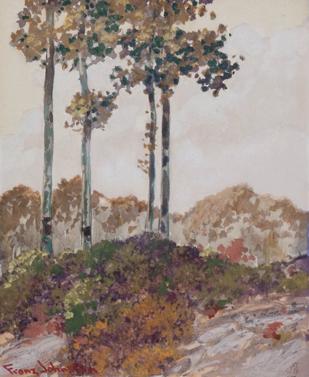 Artwork by Frank Hans Johnston, Poplars