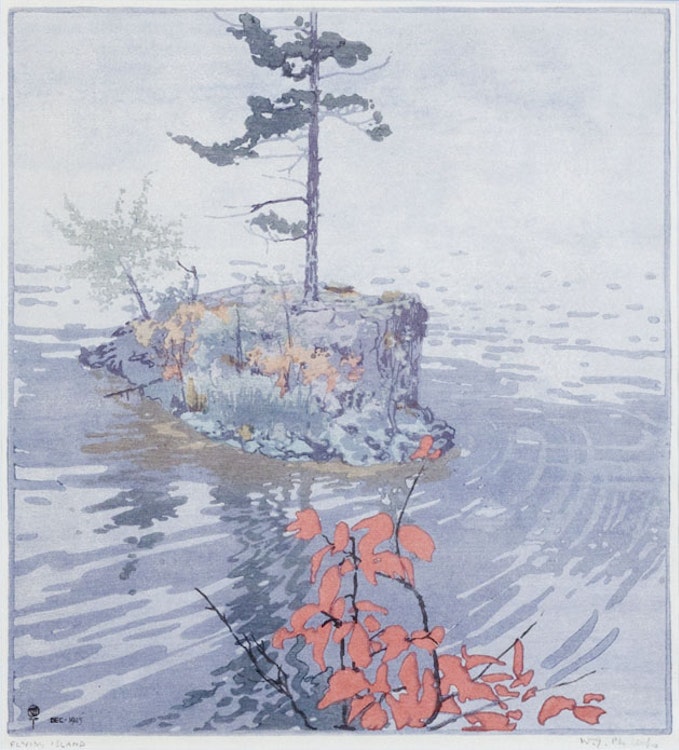 Artwork by Walter Joseph Phillips, Flying Island