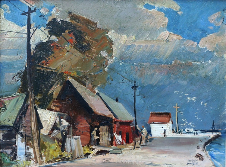 Artwork by John Adrian Darley Dingle, Midsummer - Bronte Pier, Bronte, Ontario