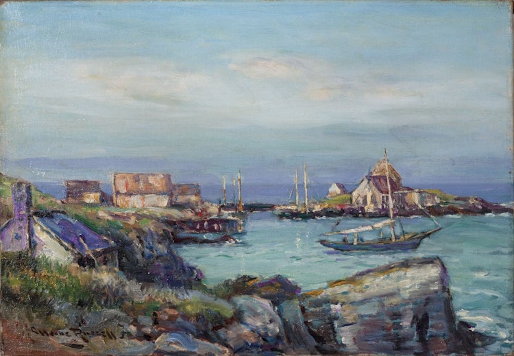 Artwork by George Horne Russell, Blue Rocks, Nova Scotia