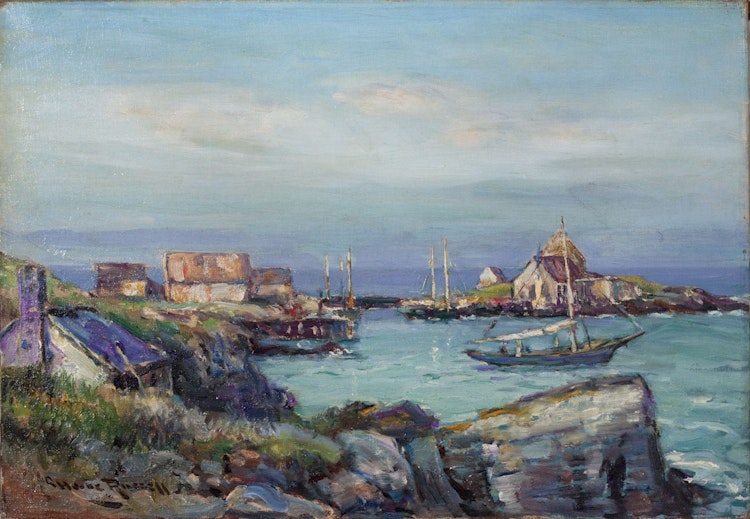 Artwork by George Horne Russell,  Blue Rocks,  Nova Scotia