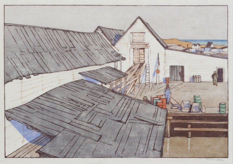 Artwork by Walter Joseph Phillips, Warren’s Landing