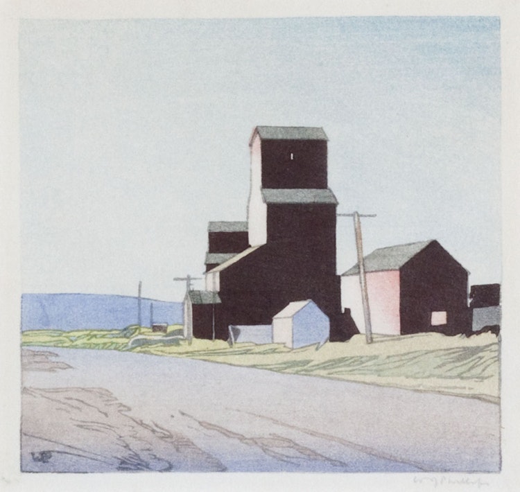 Artwork by Walter Joseph Phillips,  La Rivière, MB