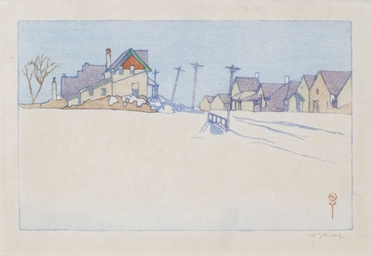 Artwork by Walter Joseph Phillips, Suburban Street