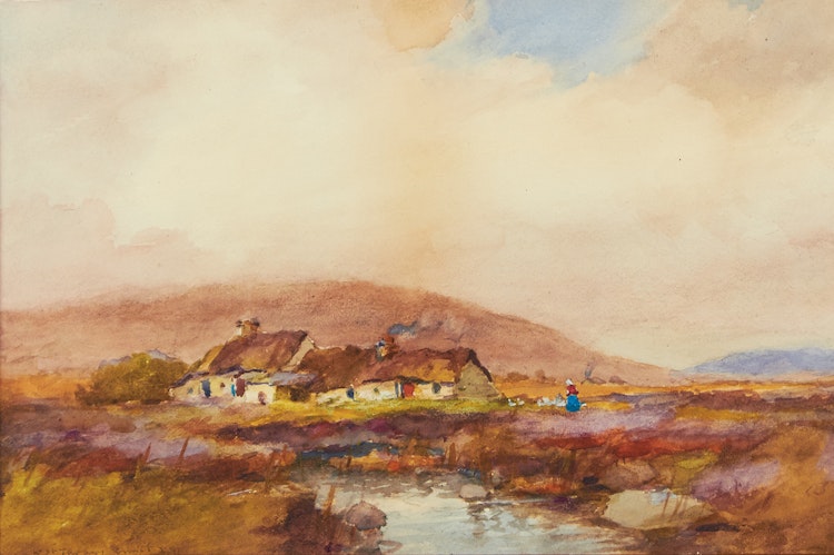 Artwork by William St. Thomas Smith, Village Scene