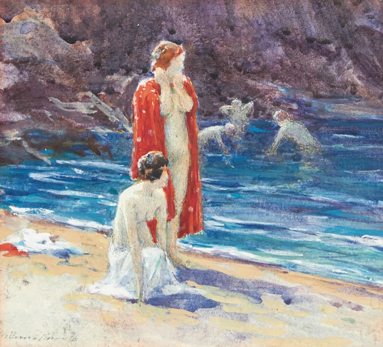 Artwork by Farquhar McGillivray Strachan Knowles, Bathers