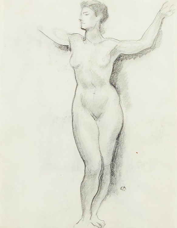 Artwork by Edwin Headley Holgate, Nude