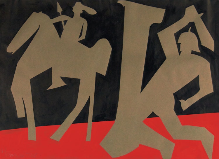 Artwork by Harold Barling Town, Achilles In Ambush