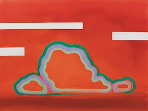 Artwork by Wanda Koop, Green Zone (Brilliant Orange, White Interference), 2006