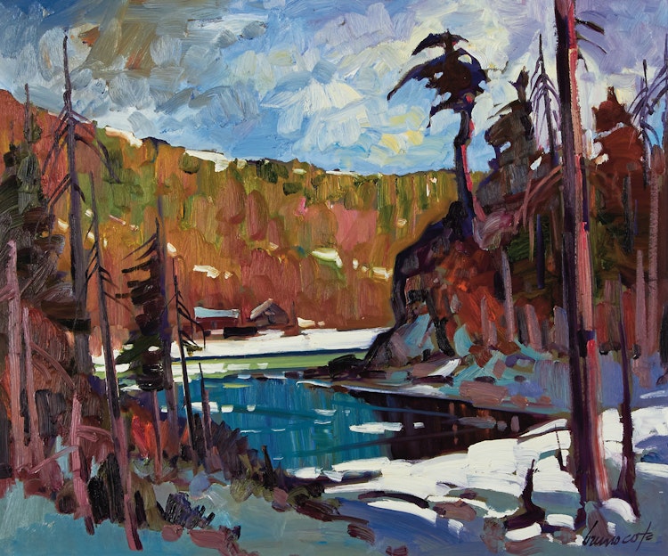 Artwork by Bruno Côté, Printemps, Manicouagan