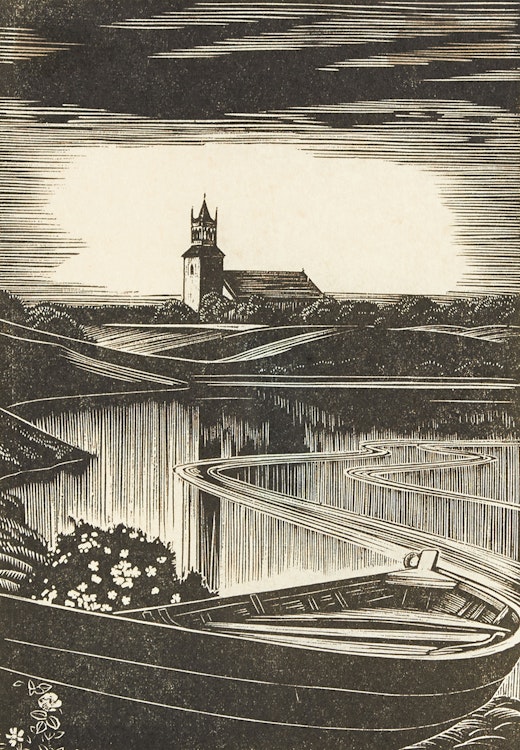 Artwork by Walter Joseph Phillips, Five Christmas Cards containing Engravings