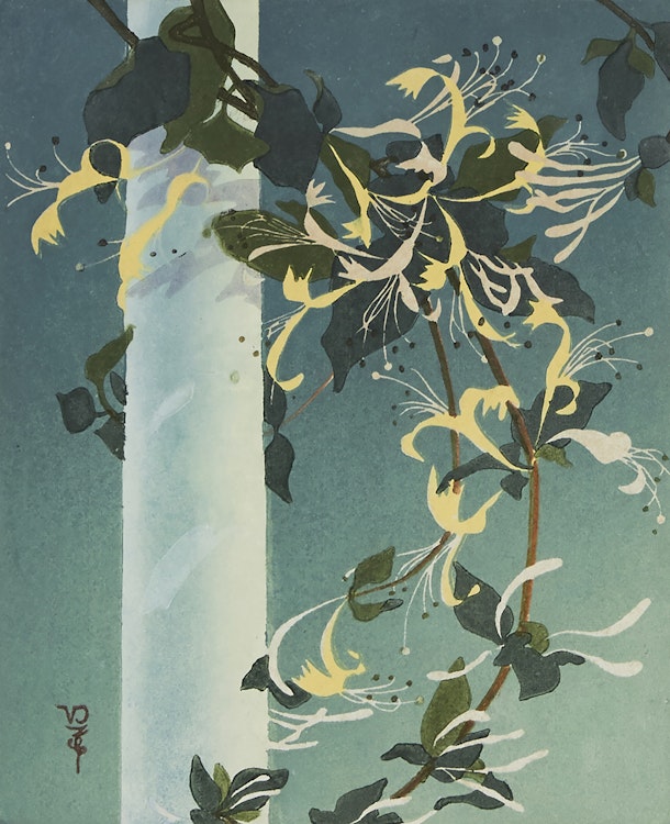 Artwork by Verna Viola Depew, Honeysuckle