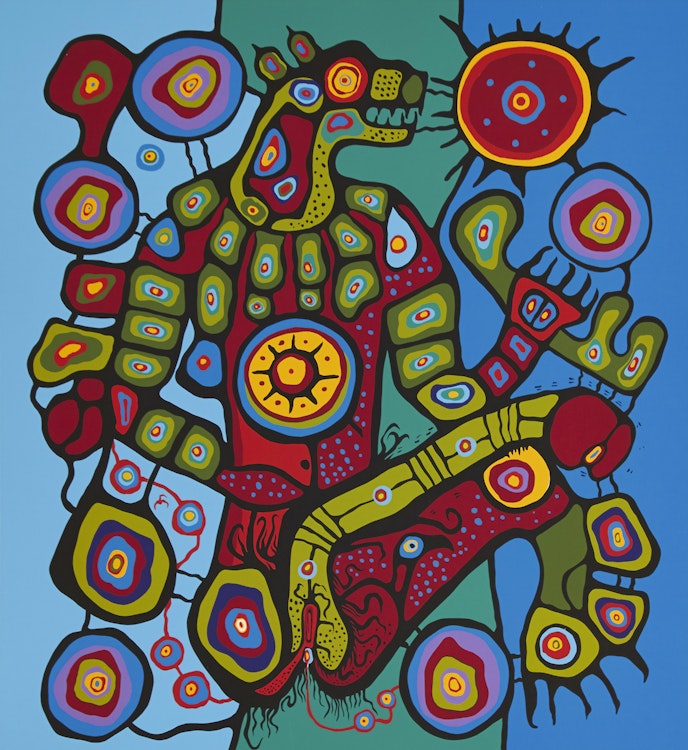 Artwork by Norval Morrisseau, Bear