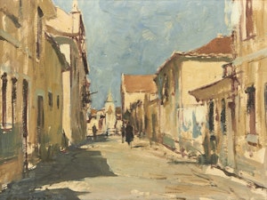 Artwork by Edward Seago, Rua do Poco Novo - Cascais