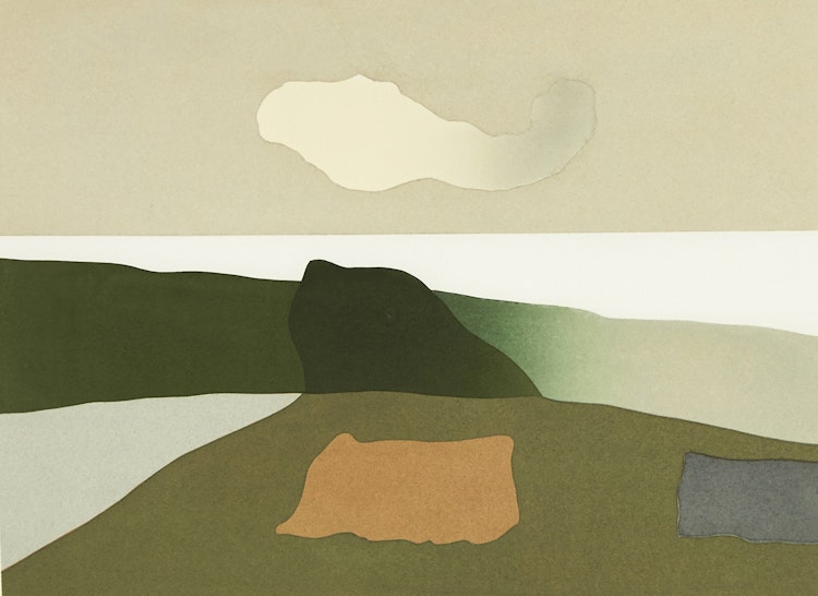 Artwork by Toni Onley, White Sea