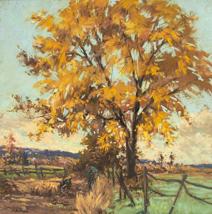 Artwork by Berthe Des Clayes,  The Golden Elm