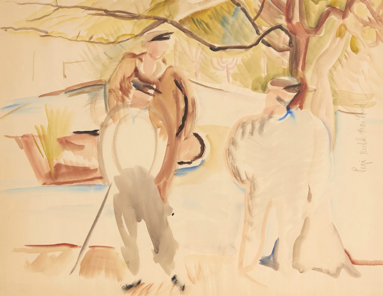 Artwork by Pegi Nicol MacLeod, Golfers