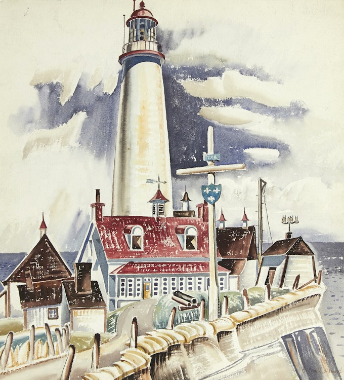 Artwork by Bobs Cogill Haworth,  Quebec Lighthouse