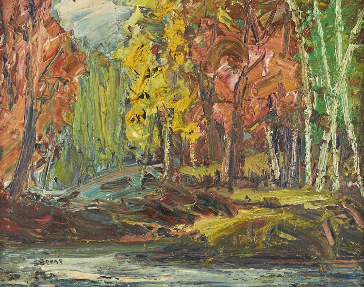 Artwork by Sidney Berne,  Fall Landscape