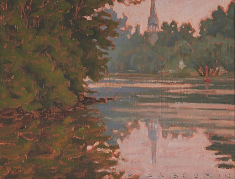 Artwork by Real Sabourin, St. Antoine, bleu d’été (St-Antoine-sur-Richelieu)