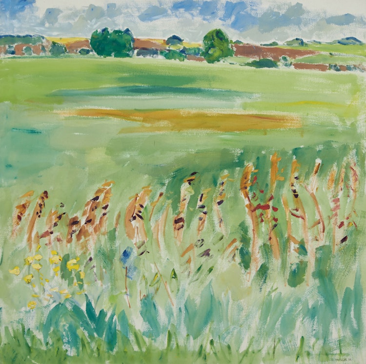 Artwork by Dorothy Elsie Knowles, Fields near Wakaw