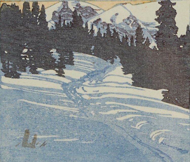 Artwork by Walter Joseph Phillips,  Trail from Skoki