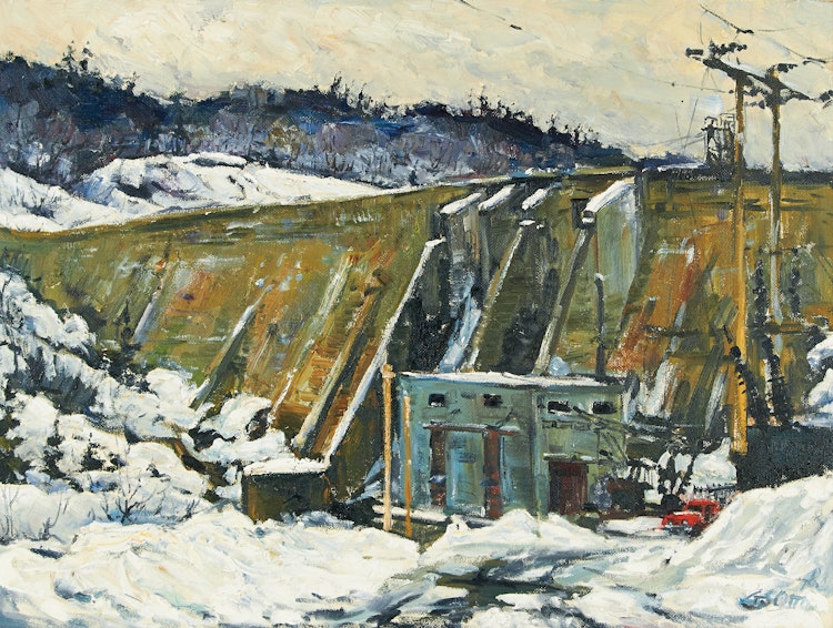 Artwork by Guttorn Otto,  The Gartshore Dam