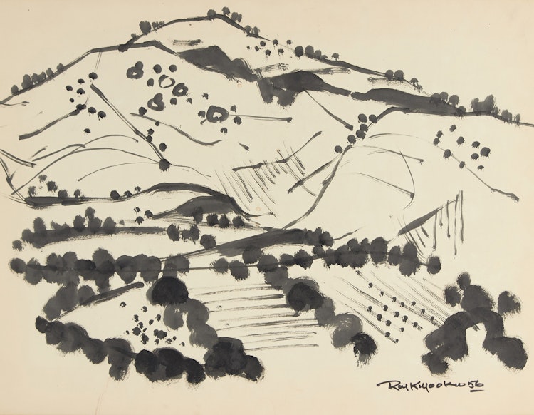 Artwork by Roy Kiyooka, Mountain and Valley