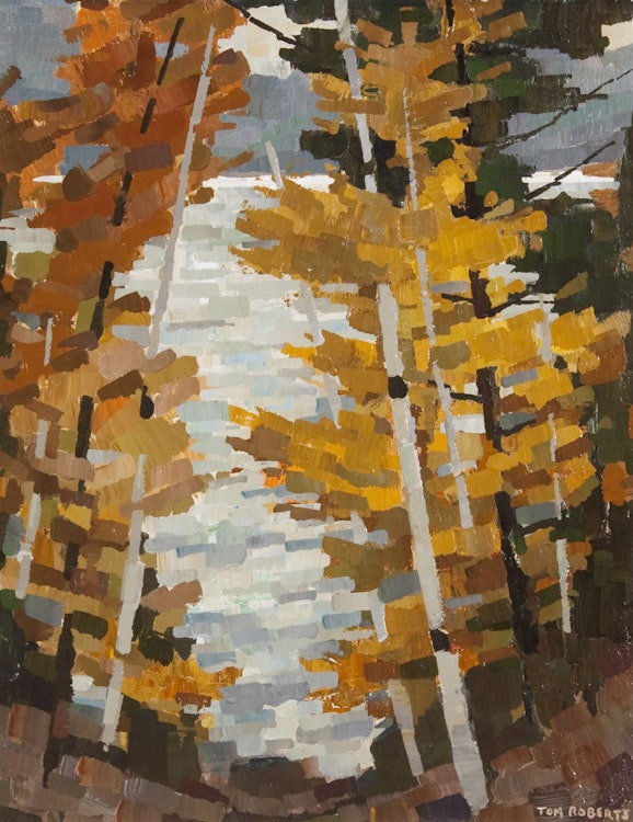 Artwork by Thomas Keith Roberts, Birch and Pine