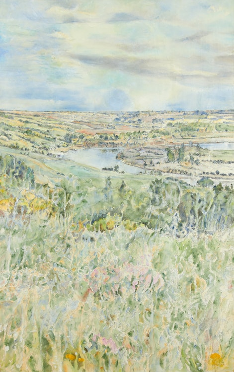 Artwork by Dorothy Elsie Knowles, Soft Greens in May