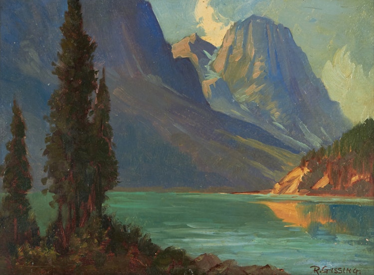 Artwork by Roland Gissing,  Lake Wapta