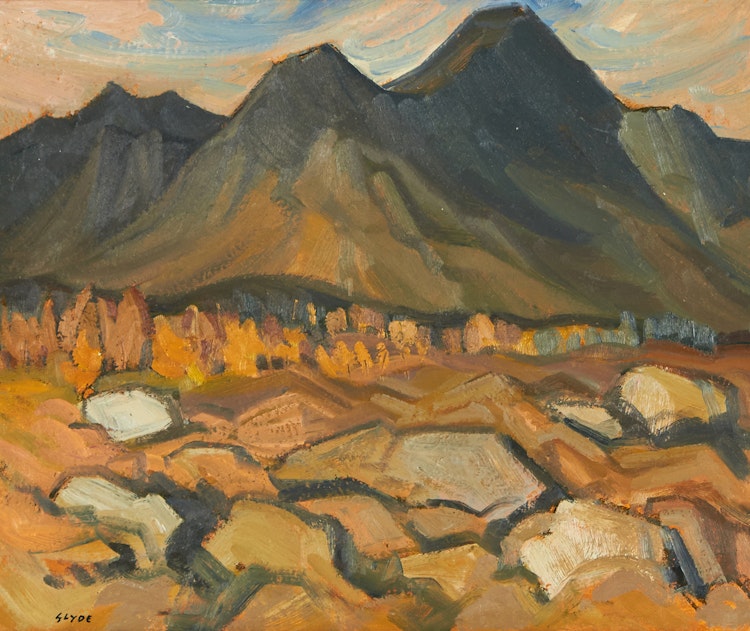 Artwork by Henry George Glyde, On Tree Line, Canadian Rockies, Alta.