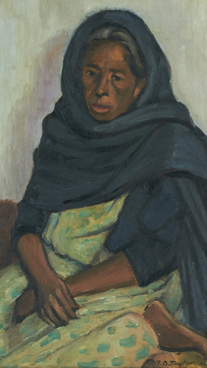 Artwork by Frederick Bourchier Taylor, Mexican Woman, San Miguel de Allende, GTO